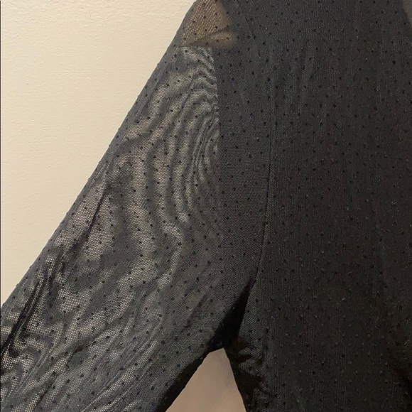 Ganni wrap dress with tulle sleeves - Picture 2 of 5